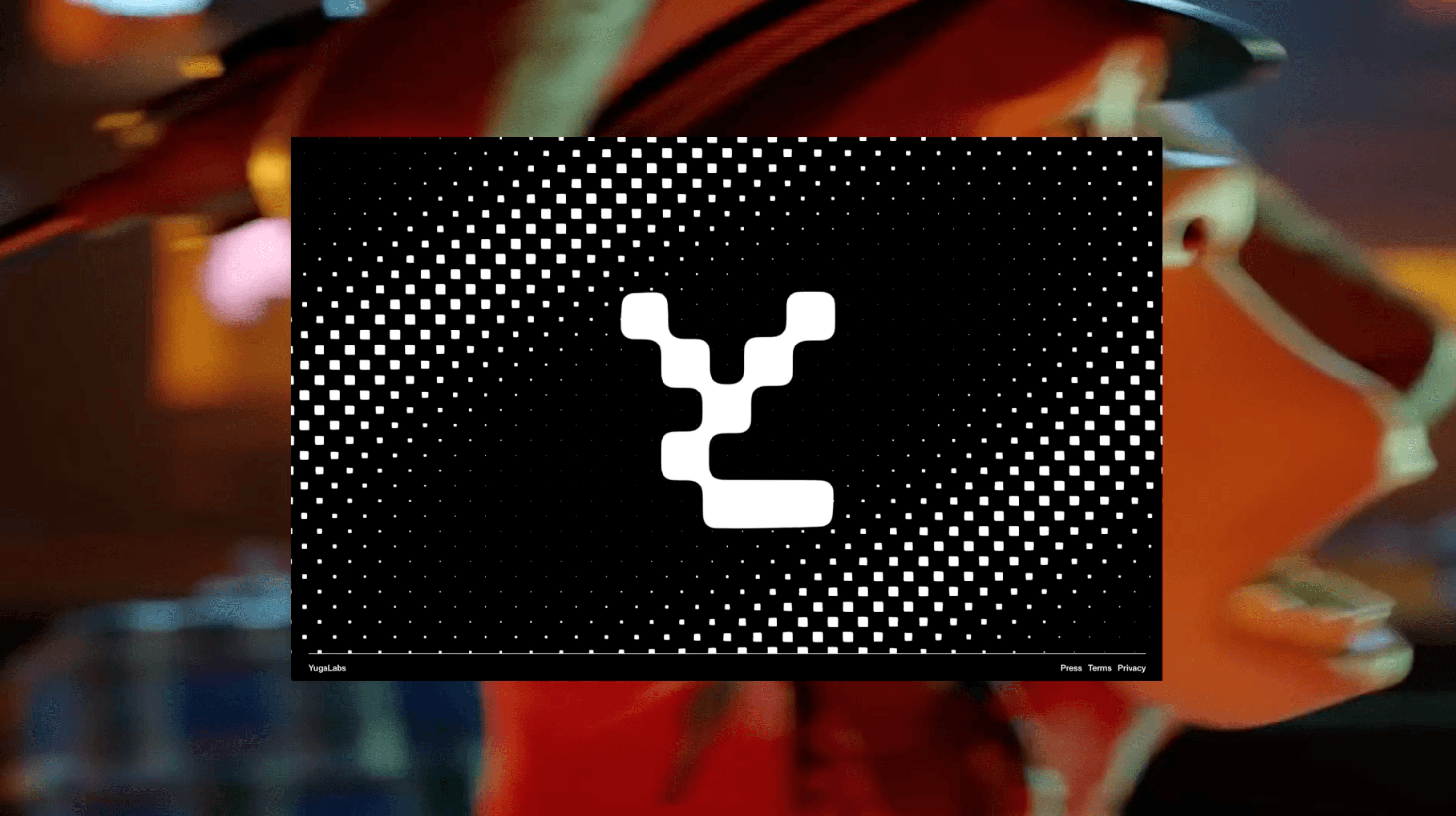 Frame of a video of the Yuga Labs website design